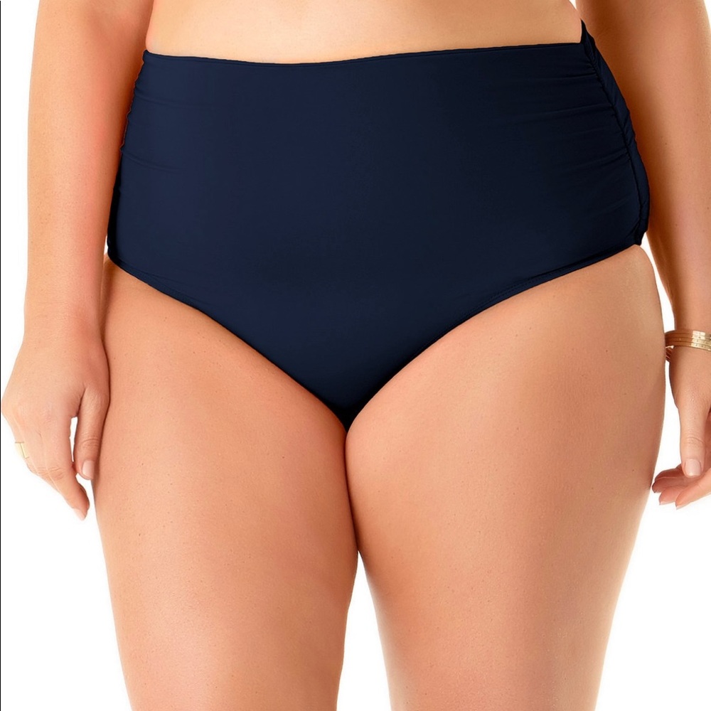 Anne Cole Convertible High Waist Shirred Bottom